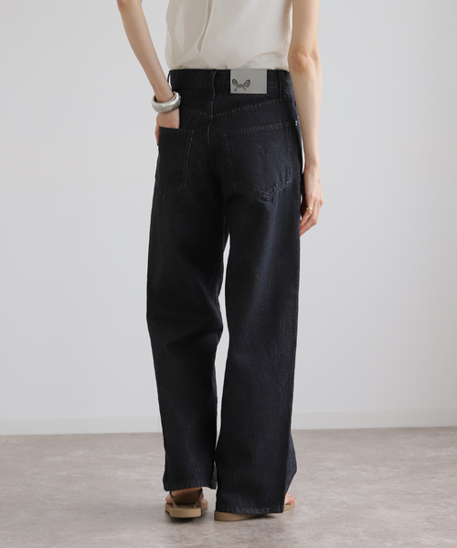 Oriens JOURNAL STANDARD（オリエンス ジャーナルスタンダード）の「ワイドベーシックデニム（デニムパンツ・レディース・ブルー系その他/ブラック/サックスブルー・38/36）」の2枚目の写真