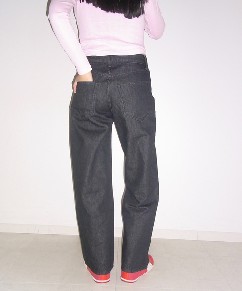 Oriens JOURNAL STANDARD（オリエンス ジャーナルスタンダード）の「ワイドベーシックデニム（デニムパンツ・レディース・ブルー系その他/ブラック/サックスブルー・38/36）」の11枚目の写真