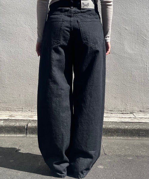 Oriens JOURNAL STANDARD（オリエンス ジャーナルスタンダード）の「ワイドベーシックデニム（デニムパンツ・レディース・ブルー系その他/ブラック/サックスブルー・38/36）」の14枚目の写真