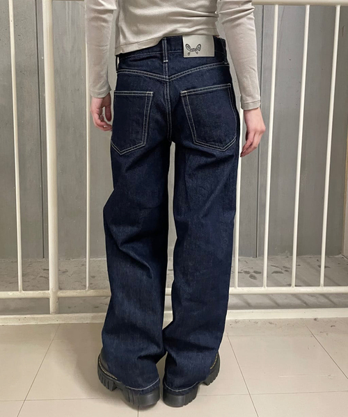 Oriens JOURNAL STANDARD（オリエンス ジャーナルスタンダード）の「ワイドベーシックデニム（デニムパンツ・レディース・ブルー系その他/ブラック/サックスブルー・38/36）」の22枚目の写真