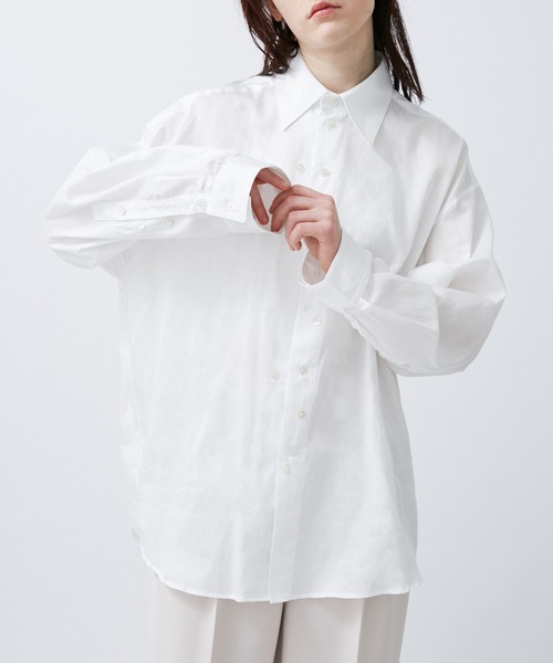 M TO R（ムウトアール）の「BUTTON OVERSIZE SHIRTS（シャツ/ブラウス・レディース・ホワイト/ブラック/ピンク系その他・38/40）」の19枚目の写真