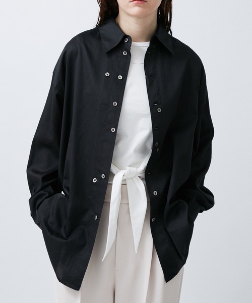 M TO R（ムウトアール）の「BUTTON OVERSIZE SHIRTS（シャツ/ブラウス・レディース・ホワイト/ブラック/ピンク系その他・38/40）」の6枚目の写真