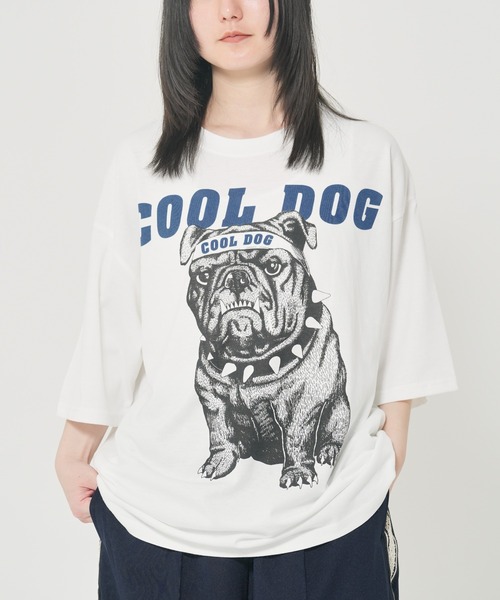 CORISCO（コリスコ）の「アニマルCOOL柄Tシャツ(M1)（Tシャツ/カットソー・メンズ・グレー系1/キナリ/ホワイト系2/グレー系2/オートミール/ホワイト系1・MEDIUM/LARGE/X-LARGE）」の4枚目の写真