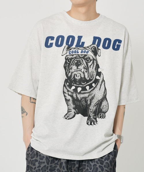 CORISCO（コリスコ）の「アニマルCOOL柄Tシャツ(M1)（Tシャツ/カットソー・メンズ・グレー系1/キナリ/ホワイト系2/グレー系2/オートミール/ホワイト系1・MEDIUM/LARGE/X-LARGE）」の2枚目の写真