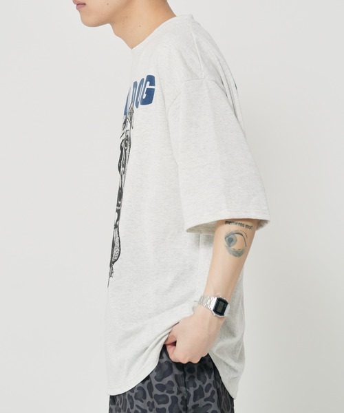 CORISCO（コリスコ）の「アニマルCOOL柄Tシャツ(M1)（Tシャツ/カットソー・メンズ・グレー系1/キナリ/ホワイト系2/グレー系2/オートミール/ホワイト系1・MEDIUM/LARGE/X-LARGE）」の7枚目の写真