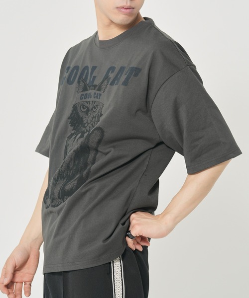 CORISCO（コリスコ）の「アニマルCOOL柄Tシャツ(M1)（Tシャツ/カットソー・メンズ・グレー系1/キナリ/ホワイト系2/グレー系2/オートミール/ホワイト系1・MEDIUM/LARGE/X-LARGE）」の20枚目の写真