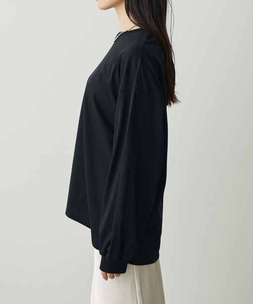 attiree(アティレー)の「【無地】【UVカット】ボリューム袖長袖Tシャツ(Tシャツ/カットソー・レディース・ブラック/ホワイト・FREE)」の10枚目の写真