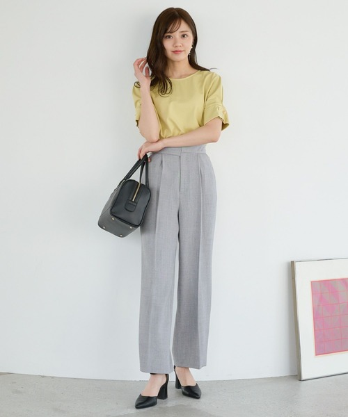 Andemiu（アンデミュウ）の「アサチョウストレートパンツ450906（スラックス・レディース・ベージュ/ブラウン/グレー・SMALL/MEDIUM）」の8枚目の写真