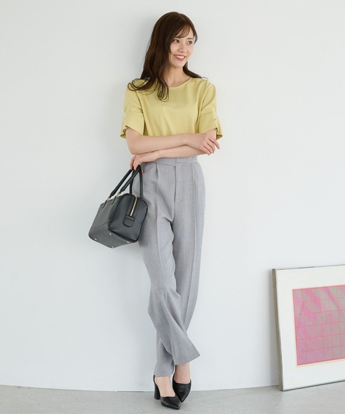 Andemiu（アンデミュウ）の「アサチョウストレートパンツ450906（スラックス・レディース・ベージュ/ブラウン/グレー・SMALL/MEDIUM）」の7枚目の写真