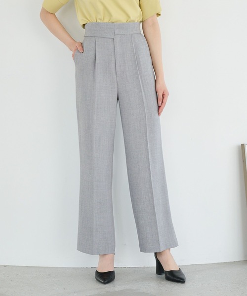 Andemiu（アンデミュウ）の「アサチョウストレートパンツ450906（スラックス・レディース・ベージュ/ブラウン/グレー・SMALL/MEDIUM）」の6枚目の写真