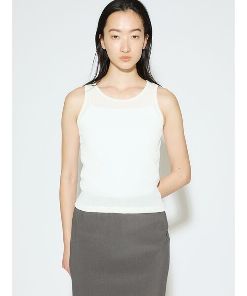 MIDIUMISOLID(ミディウミソリッド)の「MIDIUMISOLID for Ladies シアーアンサンブル(Tシャツ/カットソー・レディース・カーキ/オフホワイト/ブラック・FREE)」の10枚目の写真