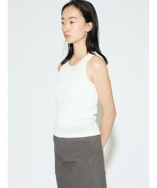 MIDIUMISOLID(ミディウミソリッド)の「MIDIUMISOLID for Ladies シアーアンサンブル(Tシャツ/カットソー・レディース・カーキ/オフホワイト/ブラック・FREE)」の11枚目の写真
