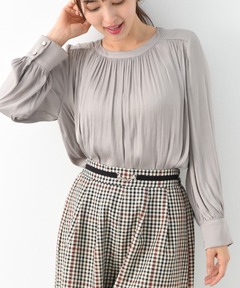 COHINA コヒナ シャイニーテープヤーンメッシュニット シャイニーテープヤーンメッシュニット | 小柄・低身長女性向け