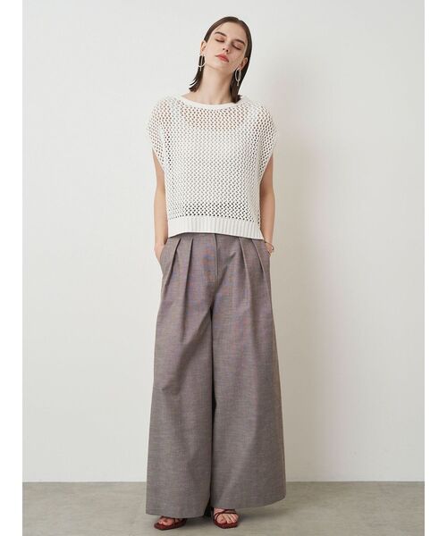 ELENDEEK（エレンディーク）の「ハイウエストワイドパンツ（その他パンツ・レディース・ブラウン/ブラック・02/01）」の18枚目の写真