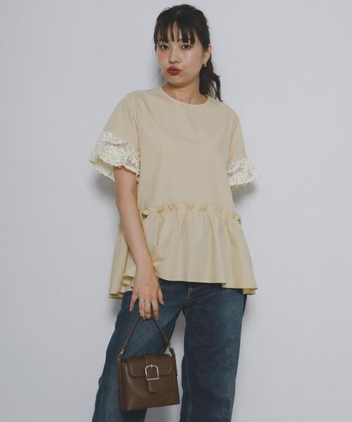 【新品】F by ROSSO　スクエアスリーブブラウス F by ROSSO（エフバイロッソ）の「『UR TECH Smart Linen Touch