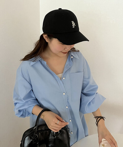 prose verse（プロズヴェール）の「【PRS】刺繍ロゴキャップ（キャップ・レディース・ブラック/アイボリー・FREE）」の2枚目の写真