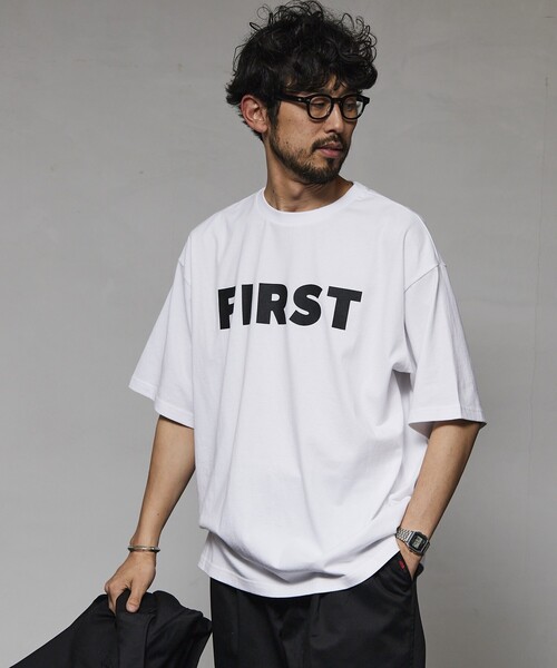 tシャツ 「6th Anniversary」ロゴプリントルーズTシャツ レディース メンズ Firsthand tシャツ Firsthand/ファーストハンド 6オンス
