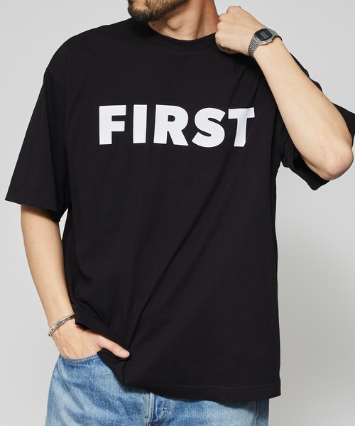 Firsthand（ファーストハンド）の「Firsthand/ファーストハンド 6オンス フロントロゴプリント クルーネックTシャツ / プリントTシャツ FIRST（Tシャツ/カットソー・メンズ・チャコールグレー/ブラック/ホワイト・L/M）」の4枚目の写真