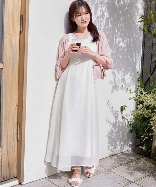 MAJESTIC LEGON(マジェスティックレゴン)の「【WEB限定アイテム/プチプラで涼しい♪】アソートボタンシアーカーディガン(カーディガン/ボレロ・レディース・アイボリー/ピンク/ミント/ブルー/ブラック・MEDIUM)」の14枚目の写真