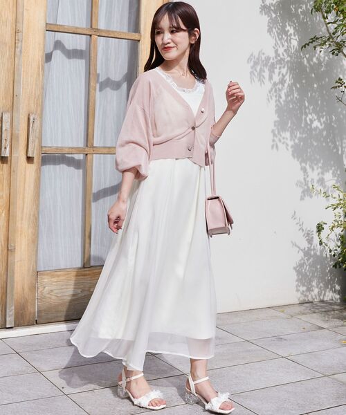 MAJESTIC LEGON(マジェスティックレゴン)の「【WEB限定アイテム/プチプラで涼しい♪】アソートボタンシアーカーディガン(カーディガン/ボレロ・レディース・アイボリー/ピンク/ミント/ブルー/ブラック・MEDIUM)」の16枚目の写真