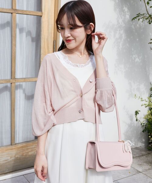 MAJESTIC LEGON(マジェスティックレゴン)の「【WEB限定アイテム/プチプラで涼しい♪】アソートボタンシアーカーディガン(カーディガン/ボレロ・レディース・アイボリー/ピンク/ミント/ブルー/ブラック・MEDIUM)」の21枚目の写真