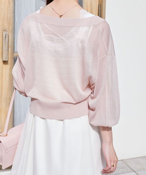 MAJESTIC LEGON(マジェスティックレゴン)の「【WEB限定アイテム/プチプラで涼しい♪】アソートボタンシアーカーディガン(カーディガン/ボレロ・レディース・アイボリー/ピンク/ミント/ブルー/ブラック・MEDIUM)」の22枚目の写真