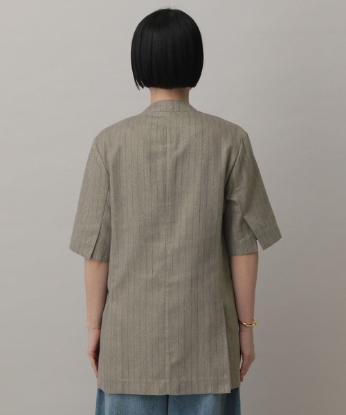 A part by（アパートバイ）の「グリッターリネンノーカラージャケット（ノーカラージャケット・レディース・ライトベージュ/ブラウン系その他2・FREE）」の15枚目の写真