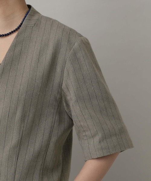 A part by（アパートバイ）の「グリッターリネンノーカラージャケット（ノーカラージャケット・レディース・ライトベージュ/ブラウン系その他2・FREE）」の17枚目の写真