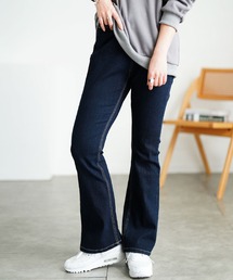 GOLDJAPAN（ゴールドジャパン）の「接触冷感プルオンフレアデニムパンツ【大きいサイズ対応】（デニムパンツ）」