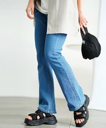 GOLDJAPAN（ゴールドジャパン）の「接触冷感プルオンフレアデニムパンツ【大きいサイズ対応】（デニムパンツ）」