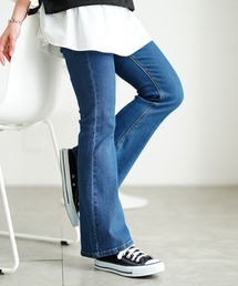 GOLDJAPAN（ゴールドジャパン）の「接触冷感プルオンフレアデニムパンツ【大きいサイズ対応】（デニムパンツ）」