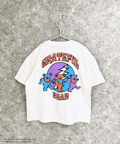 Grateful Dead(グレイトフルデッド)の「【 GRATEFUL DEAD / グレイトフル・デッド 】 デッド・ベア キャラクタープリント バックデザイン ビッグシルエット Tシャツ 半袖 キッズ(Tシャツ/カットソー・キッズ・パープル/チャコール/ブラック系/オレンジ系2/ベージュ系/ライトグレー系2/ブラック系3/オフホワイト/ダークグリーン/ネイビー系/ホワイト系3/ベージュ系3/グリーン系3/ホワイト系/ホワイト系2/グレー系2・110/120/130/140/150/160)」の3枚目の写真