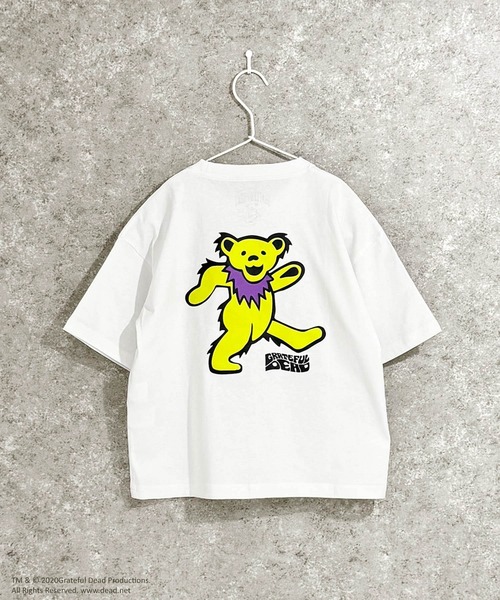 Grateful Dead(グレイトフルデッド)の「【 GRATEFUL DEAD / グレイトフル・デッド 】 デッド・ベア キャラクタープリント バックデザイン ビッグシルエット Tシャツ 半袖 キッズ(Tシャツ/カットソー・キッズ・パープル/チャコール/ブラック系/オレンジ系2/ベージュ系/ライトグレー系2/ブラック系3/オフホワイト/ダークグリーン/ネイビー系/ホワイト系3/ベージュ系3/グリーン系3/ホワイト系/ホワイト系2/グレー系2・110/120/130/140/150/160)」の5枚目の写真