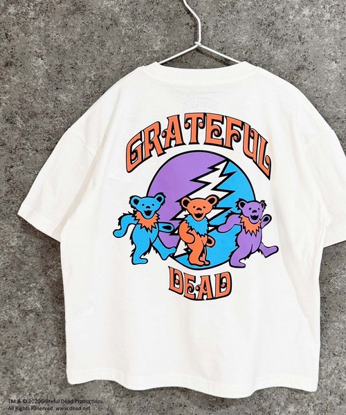 Grateful Dead(グレイトフルデッド)の「【 GRATEFUL DEAD / グレイトフル・デッド 】 デッド・ベア キャラクタープリント バックデザイン ビッグシルエット Tシャツ 半袖 キッズ(Tシャツ/カットソー・キッズ・パープル/チャコール/ブラック系/オレンジ系2/ベージュ系/ライトグレー系2/ブラック系3/オフホワイト/ダークグリーン/ネイビー系/ホワイト系3/ベージュ系3/グリーン系3/ホワイト系/ホワイト系2/グレー系2・110/120/130/140/150/160)」の20枚目の写真