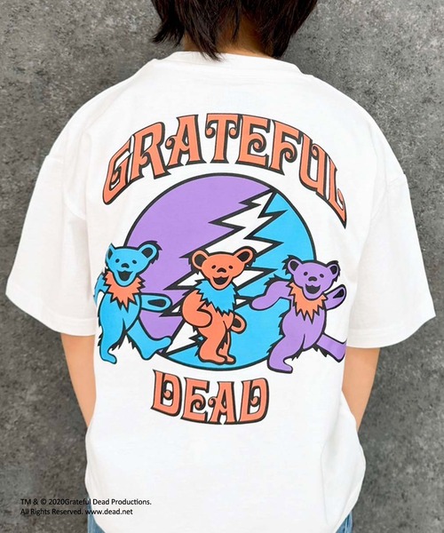 Grateful Dead(グレイトフルデッド)の「【 GRATEFUL DEAD / グレイトフル・デッド 】 デッド・ベア キャラクタープリント バックデザイン ビッグシルエット Tシャツ 半袖 キッズ(Tシャツ/カットソー・キッズ・パープル/チャコール/ブラック系/オレンジ系2/ベージュ系/ライトグレー系2/ブラック系3/オフホワイト/ダークグリーン/ネイビー系/ホワイト系3/ベージュ系3/グリーン系3/ホワイト系/ホワイト系2/グレー系2・110/120/130/140/150/160)」の21枚目の写真