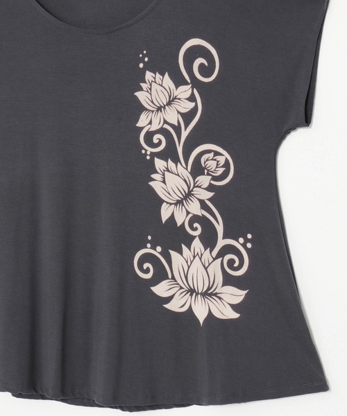 チャイハネ(チャイハネ)の「【チャイハネ】シファーTシャツ(Tシャツ/カットソー・レディース・ネイビー/カーキ/グレー・FREE)」の5枚目の写真