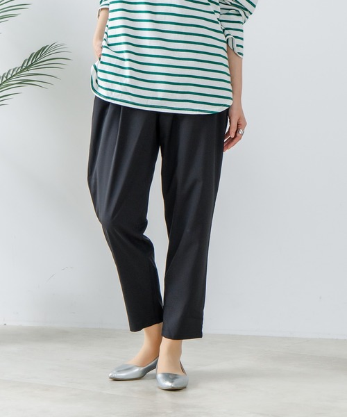 fort point（フォーポイント）の「【FORT POINT/フォートポイント】接触冷感 UVカット テーパードパンツ（その他パンツ・レディース・スミクロ/杢グレー/ブラック/ベージュ・LARGE/MEDIUM）」の2枚目の写真