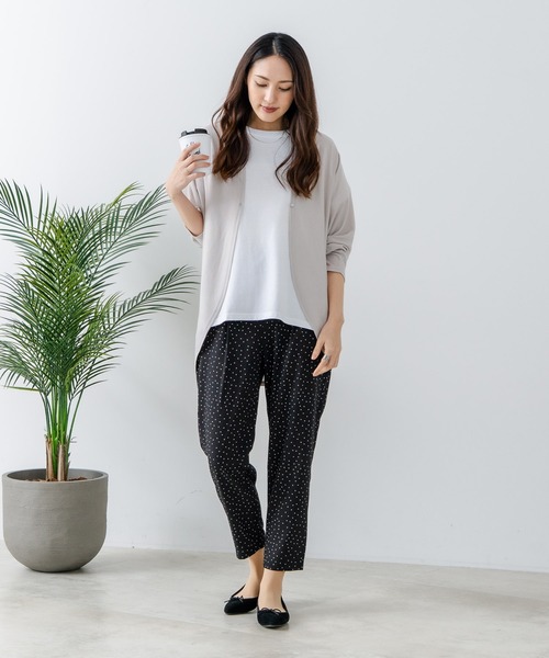 fort point（フォーポイント）の「【FORT POINT/フォートポイント】接触冷感 UVカット テーパードパンツ（その他パンツ・レディース・スミクロ/杢グレー/ブラック/ベージュ・LARGE/MEDIUM）」の14枚目の写真