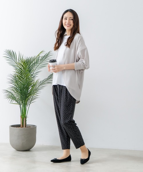 fort point（フォーポイント）の「【FORT POINT/フォートポイント】接触冷感 UVカット テーパードパンツ（その他パンツ・レディース・スミクロ/杢グレー/ブラック/ベージュ・LARGE/MEDIUM）」の15枚目の写真