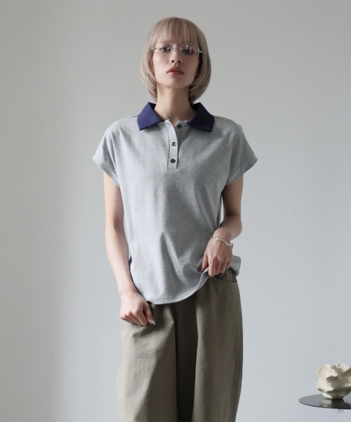 フレンチスリーブポロシャツ（Tシャツ/カットソー）｜Girly Doll