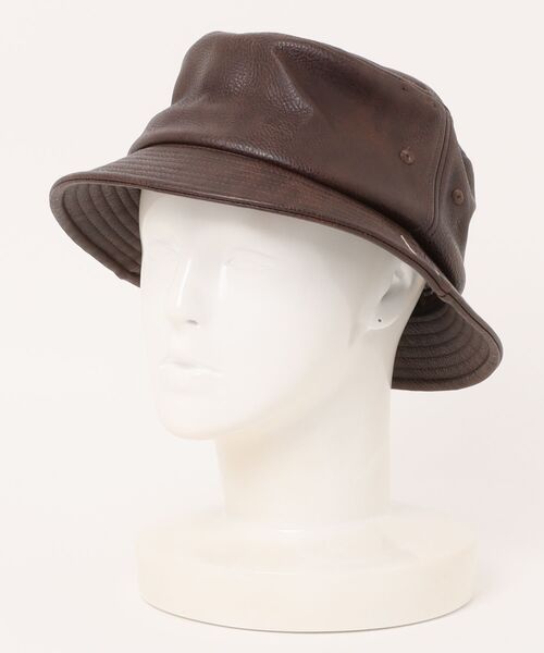 AVIREX(アヴィレックス)の「《AVIREX》SYNTHETIC LEATHER BUCKET HAT(ハット・メンズ・ブラウン/ブラック・FREE)」の5枚目の写真