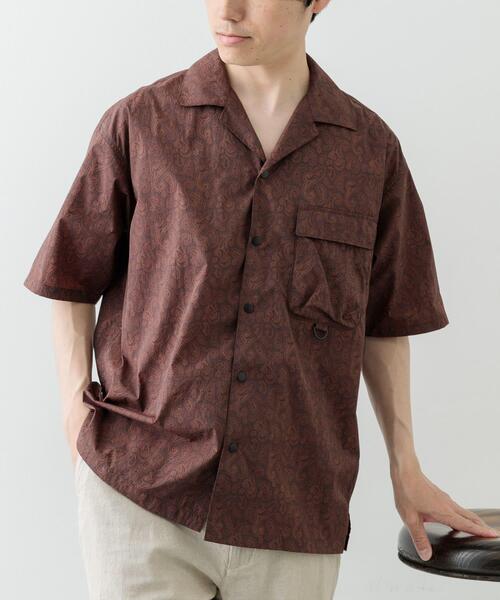 ITEMS URBANRESEARCH（アイテムズ アーバンリサーチ）の「『セットアップ対応』Nylon Paisley Short-Sleeve Shirts（シャツ/ブラウス・メンズ・ブラック/カーキ/ブラウン・MEDIUM/LARGE）」の8枚目の写真