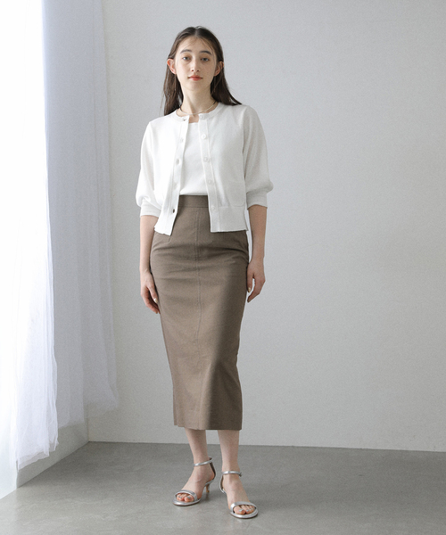 La TOTALITE（ラトータリテ）の「【洗える】ボリュームスリーブコンパクトカーディガン（カーディガン/ボレロ・レディース・サックスブルー/ベージュ/ホワイト・FREE）」の20枚目の写真