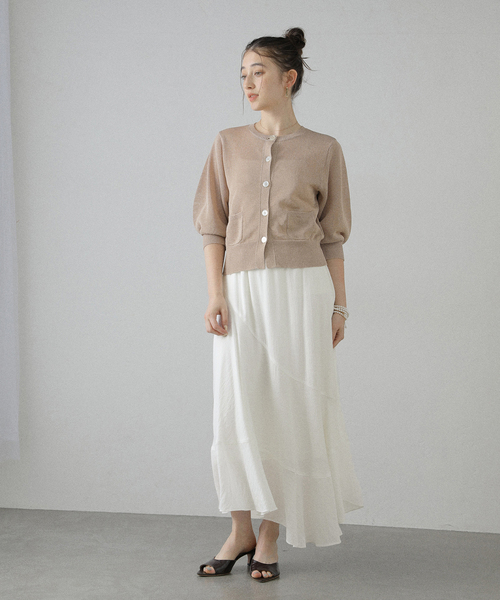 La TOTALITE（ラトータリテ）の「【洗える】ボリュームスリーブコンパクトカーディガン（カーディガン/ボレロ・レディース・サックスブルー/ベージュ/ホワイト・FREE）」の16枚目の写真