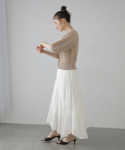 La TOTALITE（ラトータリテ）の「【洗える】ボリュームスリーブコンパクトカーディガン（カーディガン/ボレロ・レディース・サックスブルー/ベージュ/ホワイト・FREE）」の14枚目の写真