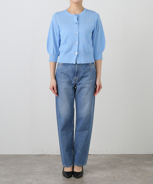 La TOTALITE（ラトータリテ）の「【洗える】ボリュームスリーブコンパクトカーディガン（カーディガン/ボレロ・レディース・サックスブルー/ベージュ/ホワイト・FREE）」の7枚目の写真