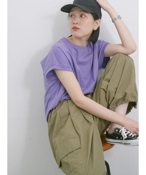 Samansa Mos2 blue（サマンサモスモスブルー）の「◎ナイロンカーゴパンツ（その他パンツ・レディース・ライトベージュ/カーキ/ブラック・F）」の6枚目の写真