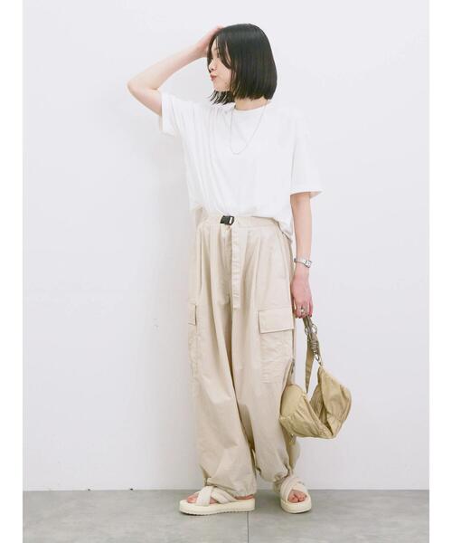 Samansa Mos2 blue（サマンサモスモスブルー）の「◎ナイロンカーゴパンツ（その他パンツ・レディース・ライトベージュ/カーキ/ブラック・F）」の8枚目の写真