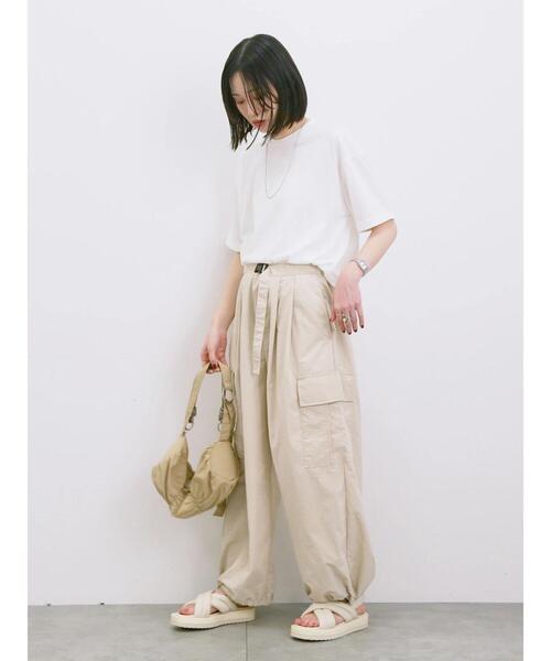 Samansa Mos2 blue（サマンサモスモスブルー）の「◎ナイロンカーゴパンツ（その他パンツ・レディース・ライトベージュ/カーキ/ブラック・F）」の9枚目の写真