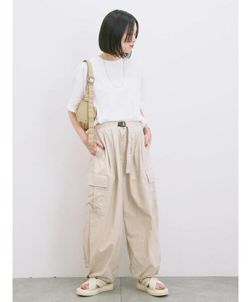 Samansa Mos2 blue（サマンサモスモスブルー）の「◎ナイロンカーゴパンツ（その他パンツ・レディース・ライトベージュ/カーキ/ブラック・F）」の10枚目の写真
